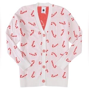 Red and White Candy Cane Cardigan